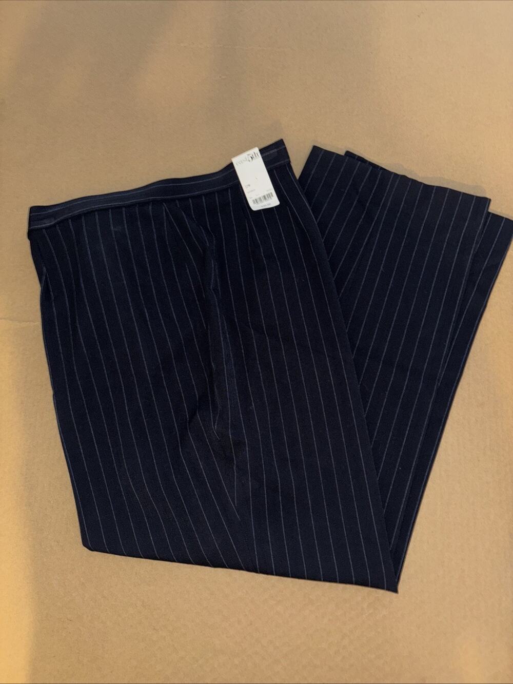 New East 5th Woman Stretch Gray Pinstripe Classic Fit Dress Pants Plus Size 22W